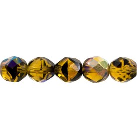 1102-4703-63 - Fire Polished Bead Round 8MM Tortoise AB 75pcs Czech Republic 1102-4703-63,Beads,Glass,AB,Bead,Glass,Fire Polished,8MM,Round,Round,0,Tortoise,AB,Czech Republic,75pcs,montreal, quebec, canada, beads, wholesale