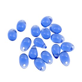 1102-4710-21 - Glass Bead Drop 4X6MM Sapphire 200pcs Czech Republic 1102-4710-21,Bead,Glass,Glass,4X6MM,Drop,Drop,Blue,Sapphire,Czech Republic,200pcs,montreal, quebec, canada, beads, wholesale