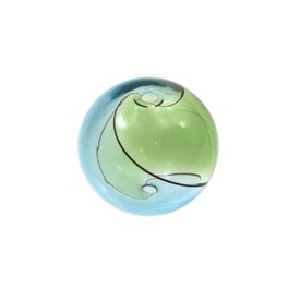 *1102-4805-03 - Glass Hollow Bead Blown Round 20MM Light Blue/Green With Stripes 10pcs *1102-4805-03,Beads,Glass,Hollow,Hollow Bead,Blown,Glass,Glass,20MM,Round,Round,Mix,Light Blue/Green,With Stripes,China,montreal, quebec, canada, beads, wholesale