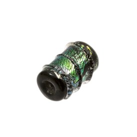 *1102-4813 - Glass Bead Lampwork Cylinder 16x11MM Rainbow Black Dichroic 1pcs *1102-4813,Bead,Lampwork,Glass,Glass,16x11MM,Cylinder,Cylinder,Black,Black,Rainbow,Dichroic,China,1pcs,montreal, quebec, canada, beads, wholesale