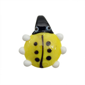 *1102-4815-01 - Glass Pendant Lampwork Beatle 35X43MM Yellow 1pc *1102-4815-01,Glass,Pendant,Lampwork,Glass,Glass,35X43MM,Beatle,Yellow,Yellow,China,1pc,montreal, quebec, canada, beads, wholesale