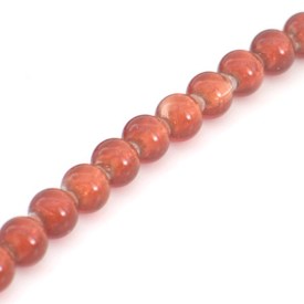 *M-1102-5510-11 - Plastic Bead Latex Round 8MM Smoked Topaz Foiled Glass Center 10x16'' String *M-1102-5510-11,Beads,Plastic,Glass center,Bead,Latex,Plastic,Plastic,8MM,Round,Round,Brown,Topaz,Smoked,Foiled Glass Center,montreal, quebec, canada, beads, wholesale