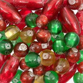 1102-5599-MIX - Plastic Bead Latex Assorted Shapes Assorted Size Red/Green/Gold 1 Bag (approx.200gr)  Limited Quantity! 1102-5599-MIX,latex,montreal, quebec, canada, beads, wholesale