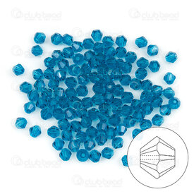 1102-5800-59 - Crystal Bead Stellaris Bicone 4MM Peacock Blue 144pcs 1102-5800-59,paon,montreal, quebec, canada, beads, wholesale