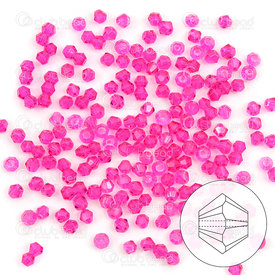 1102-5809-65 - crystal bead stellaris bicone 2mm fushia 195-200pcs 1102-5809-65,montreal, quebec, canada, beads, wholesale