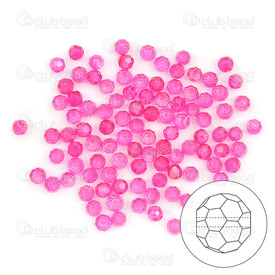 1102-5811-65 - Crystal Bead Stellaris Round 32 face faceted 4mm AB fushia 98-100pcs 1102-5811-65,stellaris CRISTAL 4mm,montreal, quebec, canada, beads, wholesale