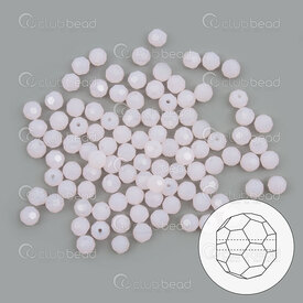 1102-5812-55 - Crystal Bead Stellaris Round 32 face faceted 6mm opal rose 98-100pcs 1102-5812-55,montreal, quebec, canada, beads, wholesale