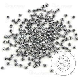 1102-5832-35 - Cristal Bille Stellaris Oval Facetté 2x3mm Argent 180pcs 1102-5832-35,cristal stellaris,montreal, quebec, canada, beads, wholesale