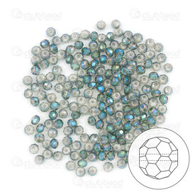 1102-5832-95 - Cristal Bille Stellaris Oval Facetté 2x3mm Fushia-Vert Transparent 180pcs 1102-5832-95,cristal stellaris,montreal, quebec, canada, beads, wholesale