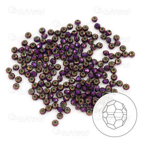 1102-5832-M33 - Cristal Bille Stellaris Oval Facetté 2x3mm Mauve Metallique 2 x Corde 13po approx.280pcs 1102-5832-M33,crystal bead stellaris oval facetted 2x3mm,montreal, quebec, canada, beads, wholesale