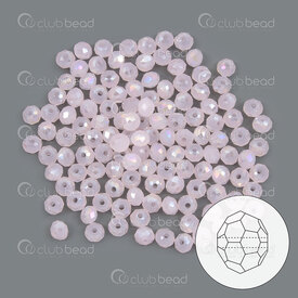 1102-5833-75AB - Cristal Bille Stellaris Oval Facetté 3x3.5mm Jade Rose AB approx. 135pcs 1102-5833-75AB,stellaris crystal,montreal, quebec, canada, beads, wholesale