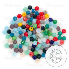 1102-5833-MIX - crystal bead stellaris oval facetted 3x3.5mm mix opaque color approx. 135pcs 1102-5833-MIX,facette,montreal, quebec, canada, beads, wholesale