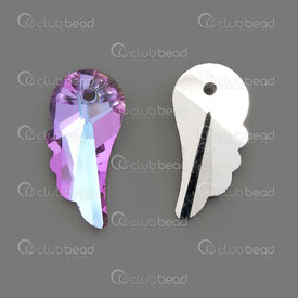 1102-5852-2003 - Verre Pendentif Stellaris Aile d'Ange 20x9x5mm Bleu Mauve Trou 1.5mm 10pcs 1102-5852-2003,Pendentifs stellaris,montreal, quebec, canada, beads, wholesale