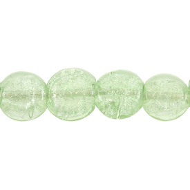 *1102-6100-07 - Glass Bead Silver Dust Round 13MM Mint 16'' String India *1102-6100-07,Beads,Glass,Bead,Silver Dust,Glass,13mm,Round,Green,Mint,India,16'' String,montreal, quebec, canada, beads, wholesale