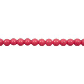 *1102-6211-15 - Bille de Verre Rond 6MM Rouge Corde de 16 Pouces *1102-6211-15,montreal, quebec, canada, beads, wholesale