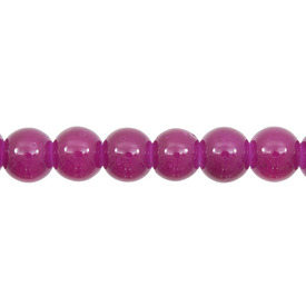 1102-6212-19 - Glass Bead Round 8MM Glossy Fuchsia 16'' String 1102-6212-19,Glass,8MM,Bead,Glass,Glass,8MM,Round,Round,Fuchsia,Glossy,China,16'' String,montreal, quebec, canada, beads, wholesale
