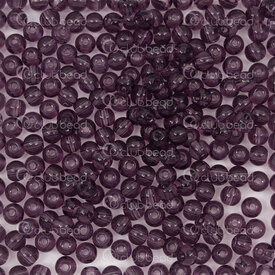 1102-6213-0421 - Bille de Verre Pressé Rond 4mm Amethyste Transparent Libre (approx. 900pcs) 1Sac 100gr 1102-6213-0421,100,montreal, quebec, canada, beads, wholesale