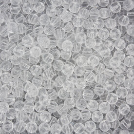 1102-6213-0423 - Glass Bead Round 4mm Crystal Transparent Loose (approx. 900pcs) 100gr 1bag 1102-6213-0423,bille 4mm,montreal, quebec, canada, beads, wholesale