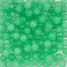 1102-6213-0627 - Bille de Verre Pressé Rond 6mm Vert Jade Libre (approx. 300pcs) 1Sac 100gr 1102-6213-0627,vs,montreal, quebec, canada, beads, wholesale