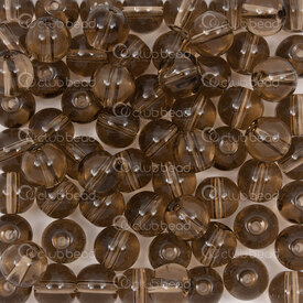 1102-6213-08191 - Bille de Verre Pressé Rond 6mm Gris Transparent Libre (approx. 300pcs) 1Sac 100gr 1102-6213-08191,vs,montreal, quebec, canada, beads, wholesale