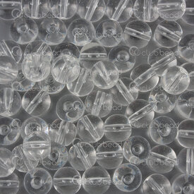 1102-6213-0823 - Bille de Verre Pressé Rond 8mm Cristal Transparent Libre (approx. 150pcs) 1Sac 100gr 1102-6213-0823,1102-6213,montreal, quebec, canada, beads, wholesale