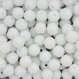 1102-6213-0847 - Glass Bead Round 8mm Ceramic White Loose (approx. 150pcs) 100gr 1bag 1102-6213-0847,Beads,Glass,Pressed,montreal, quebec, canada, beads, wholesale