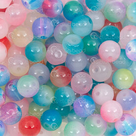 1102-6213-08MIX1 - Glass Bead Round 8mm Mix Pastel Color 100pcs 1102-6213-08MIX1,pastel,montreal, quebec, canada, beads, wholesale