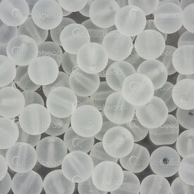 1102-6213-M0823 - Glass Bead Round 8mm Matt Crystal Transparent Loose (approx. 150pcs) 100gr 1bag 1102-6213-M0823,Beads,Glass,montreal, quebec, canada, beads, wholesale
