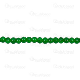 1102-6214-0443 - Glass Bead Round 4mm Emerald Green 1mm hole 30in String 1102-6214-0443,corde,montreal, quebec, canada, beads, wholesale