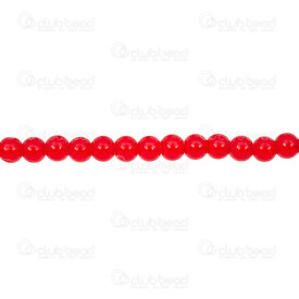 1102-6214-06031 - Bille de Verre Pressé Rond 6mm Rouge Corde de 30po (approx. 110pcs) 1102-6214-06031,Billes,montreal, quebec, canada, beads, wholesale