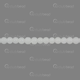 1102-6214-0607 - Glass Pressed Bead Round 6mm White Jade String (approx. 95pcs) 32'' String (approx. 95pcs) 1102-6214-0607,jade blanc,montreal, quebec, canada, beads, wholesale