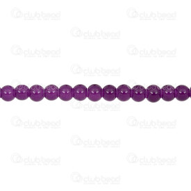 1102-6214-06211 - Bille Verre Rond 6mm Amethyste Trou 1mm Corde de 30po 1102-6214-06211,montreal, quebec, canada, beads, wholesale
