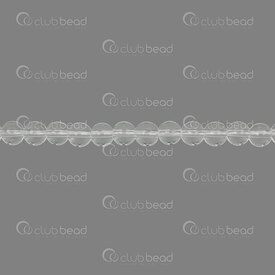 1102-6214-06231 - Glass Pressed Bead Round 6mm Crystal Transparent 30in String 1102-6214-06231,bille cristal 8mm,montreal, quebec, canada, beads, wholesale
