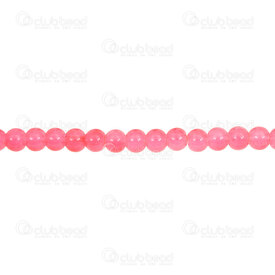 1102-6214-0633 - Glass Bead Round 6mm Fuchsia Glossy 32'' String (app140pcs) 1102-6214-0633,Beads,Glass,Pressed,montreal, quebec, canada, beads, wholesale
