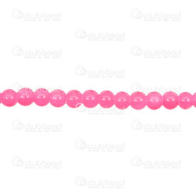 1102-6214-0637 - Glass Bead Round 6mm Light Fuchsia Glossy 32'' String (app140pcs) 1102-6214-0637,1102-6214,montreal, quebec, canada, beads, wholesale