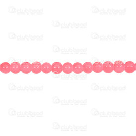 1102-6214-0639 - Pale Glass Bead Round 6mm Coral 32'' String 1102-6214-0639,1102-6214,montreal, quebec, canada, beads, wholesale
