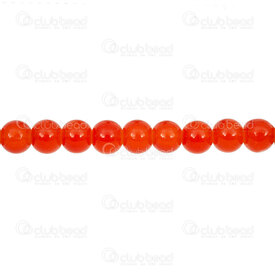 1102-6214-08081 - Bille de Verre Pressé Rond 8mm Orange Fonce Corde de 30po (approx. 90pcs) 1102-6214-08081,Billes,montreal, quebec, canada, beads, wholesale