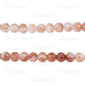 1102-6214-08101 - Pale Glass Bead Round 8mm Jade-Brown with Gold Dust 30in String (approx.90pcs) 1102-6214-08101,1102,montreal, quebec, canada, beads, wholesale