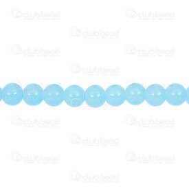 1102-6214-08109 - Bille de Verre Pressé Rond 8mm Bleu Bebe Pale Corde de 30po (approx. 90pcs) 1102-6214-08109,Corde bleu verre,montreal, quebec, canada, beads, wholesale