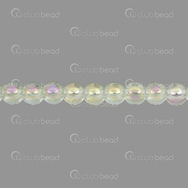 1102-6214-0813 - Glass Pressed Bead Round 8mm Yellow AB Crystal Transparent 32'' string (100pcs) 1102-6214-0813,Beads,Glass,42pcs String,Bead,Glass,Glass Pressed,8MM,Round,Round,Yellow,Crystal,Yellow,AB,Transparent,montreal, quebec, canada, beads, wholesale