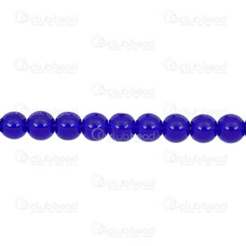 1102-6214-08241 - Bille de Verre Pressé Rond 8mm Cobalt Fonce Transparent Corde de 30po 1102-6214-08241,Cobalt,montreal, quebec, canada, beads, wholesale