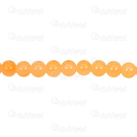 1102-6214-0845 - Glass Bead Round 8mm Orange Marmelade 32in String (App.110pcs) 1102-6214-0845,Beads,Glass,Pressed,montreal, quebec, canada, beads, wholesale
