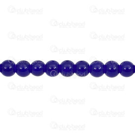 1102-6214-0889 - Bille de Verre Pressé Rond 8mm Bleu Royal Fonce Lustre Trou 1mm Corde de 32 pouces (approx. 96pcs) 1102-6214-0889,Billes,Verre,montreal, quebec, canada, beads, wholesale