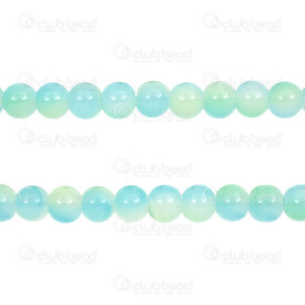 1102-6214-08901 - Pale Glass Bead Round 8mm Dual Blue-Green 30in String (approx.90pcs) 1102-6214-08901,Bille de verre,montreal, quebec, canada, beads, wholesale