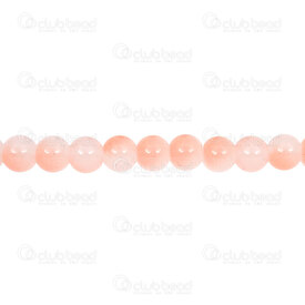 1102-6214-08903 - Pale Glass Bead Round 8mm Dual Orange-White 30in String (approx.90pcs) 1102-6214-08903,String,montreal, quebec, canada, beads, wholesale