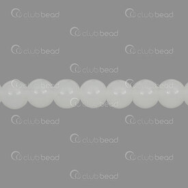 1102-6214-1007 - Bille de Verre Pressé Rond 10mm Jade Blanc Corde de 32 pouces (approx. 75pcs) 1102-6214-1007,Billes,Verre,montreal, quebec, canada, beads, wholesale