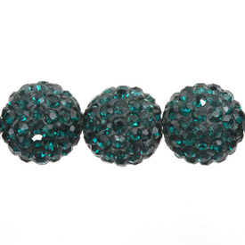*1102-6400-21 - Shamballa Bead Round 12MM Emerald 5pcs *1102-6400-21,Beads,12mm,Bead,Glass,Shamballa,12mm,Round,Round,Green,Emerald,China,5pcs,montreal, quebec, canada, beads, wholesale