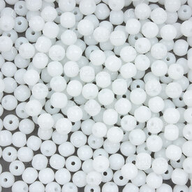 1102-6413-0447 - Glass Bead Round 4mm Ceramic White Loose (approx. 800pcs) 100gr 1bag 1102-6413-0447,Beads,Shamballa,montreal, quebec, canada, beads, wholesale