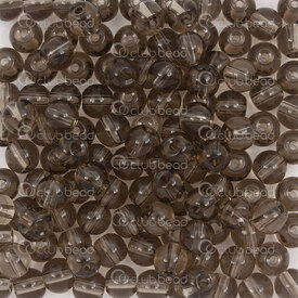 1102-6413-0619 - Bille de Verre Pressé Rond 6mm Gris Transparent Libre (approx. 800pcs) 1Sac 100gr 1102-6413-0619,bille gris,montreal, quebec, canada, beads, wholesale