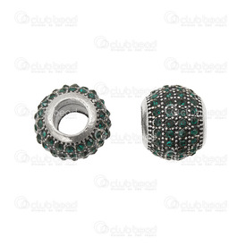 1102-6440-41 - Shamballa Bead European Style Round 12x10mm Green 5.2mm Hole 2pcs 1102-6440-41,Beads,European style,Round,Bead,European Style,Metal,Shamballa,12X10MM,Round,Round,Green,5.2mm Hole,China,2pcs,montreal, quebec, canada, beads, wholesale